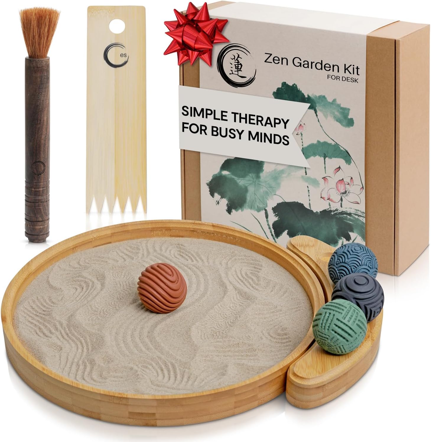 ENSO SENSORY Zen Garden Kit – 12” Desk Zen Décor & Mindfulness Tool