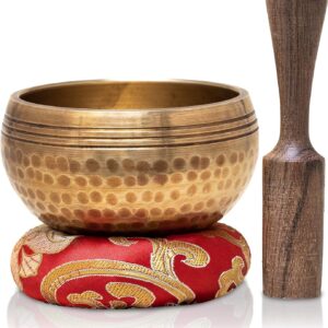Premium Tibetan Singing Bowl Set for Meditation & Healing