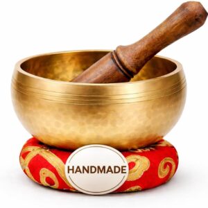 Authentic Tibetan Singing Bowl Set - 3in Handcrafted Meditation Gift