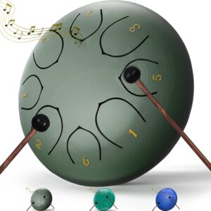 6-Inch Rain Drum, 8-Tone Steel Chakra Drum, Outdoor Chime