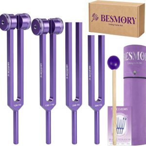 Tuning Forks Healing Set, 4-Pc Sound Therapy Kit