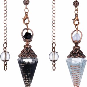 Natural Aquamarine Crystal Pendulums (2pcs) – Divination & Reiki Tools