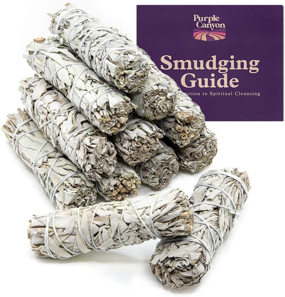 Purple Canyon Sage Smudge Kit - 12 Pack - White Sage Sticks