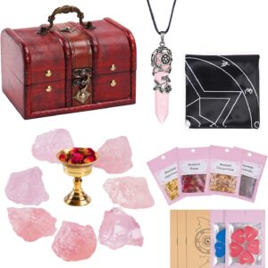 Rose Quartz Love Crystal Set for Attracting Love & Healing
