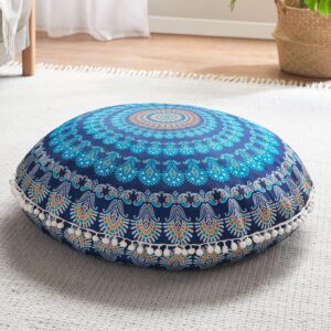 Codi Meditation Floor Pillow, 32in Round, Navy