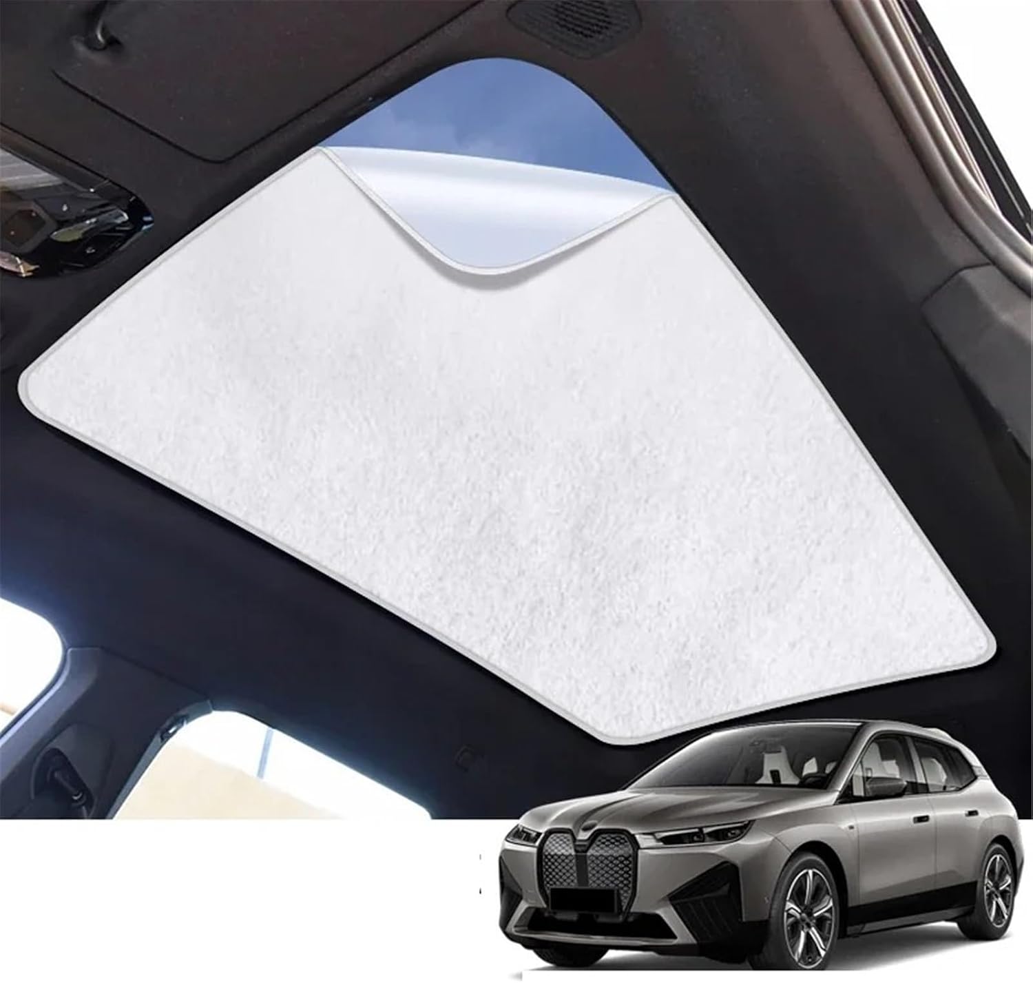 BMW iX/i20 Sunroof Sunshade, Beige Suede, 2022-2025