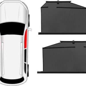Universal Side Window Sunshade - Black Retractable Car Curtain