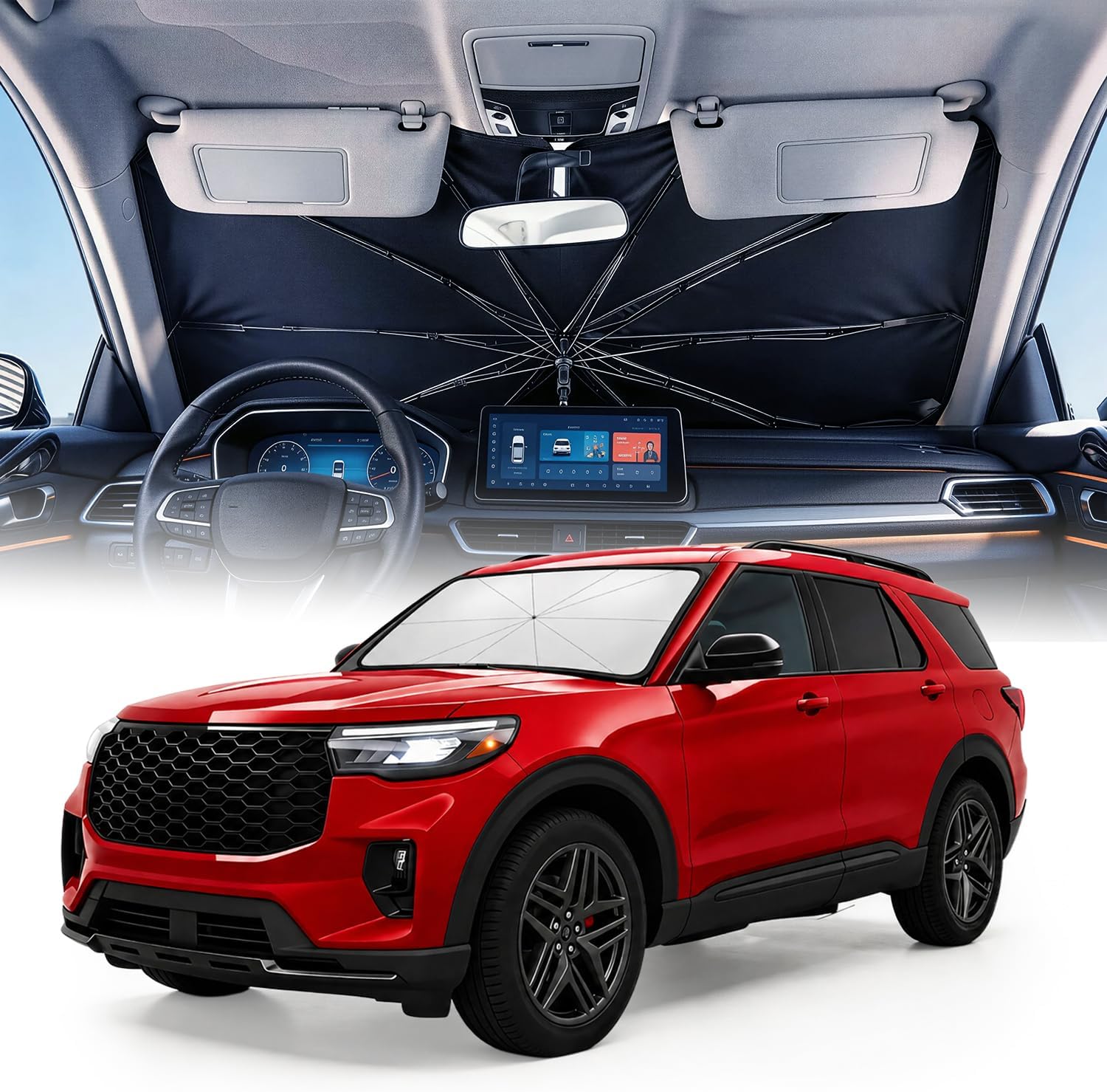Custom Ford Explorer Sun Shade Umbrella 2011-2026