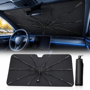 2026 DooGooCoo Car Windshield Sun Shade Umbrella