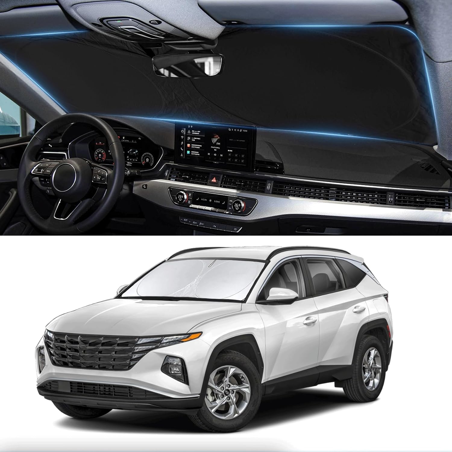 Custom Fit Windshield Sunshade for Hyundai Tucson 2022-2026