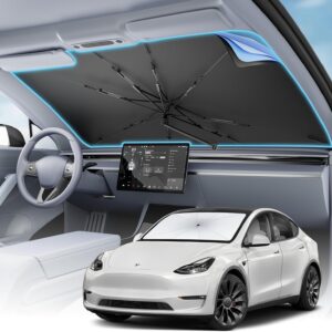 Car Windshield Sun Shade - Foldable Retractable, Titanium Silver