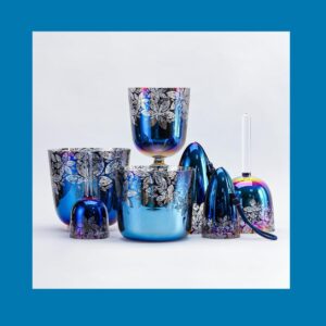 7-Piece Quartz Crystal Singing Bowls Set for Meditation & Sound Healing