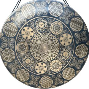 Flower of Life Gong – Hand Etched Nepal Temple Bell 70cm