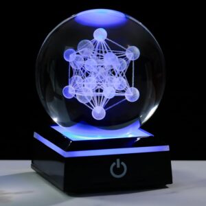 Qianwei 3D Metatron's Cube Crystal Ball with LED Light