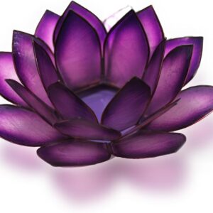Om Gallery Lotus Candle Holder - Serene Capiz Shell Decor