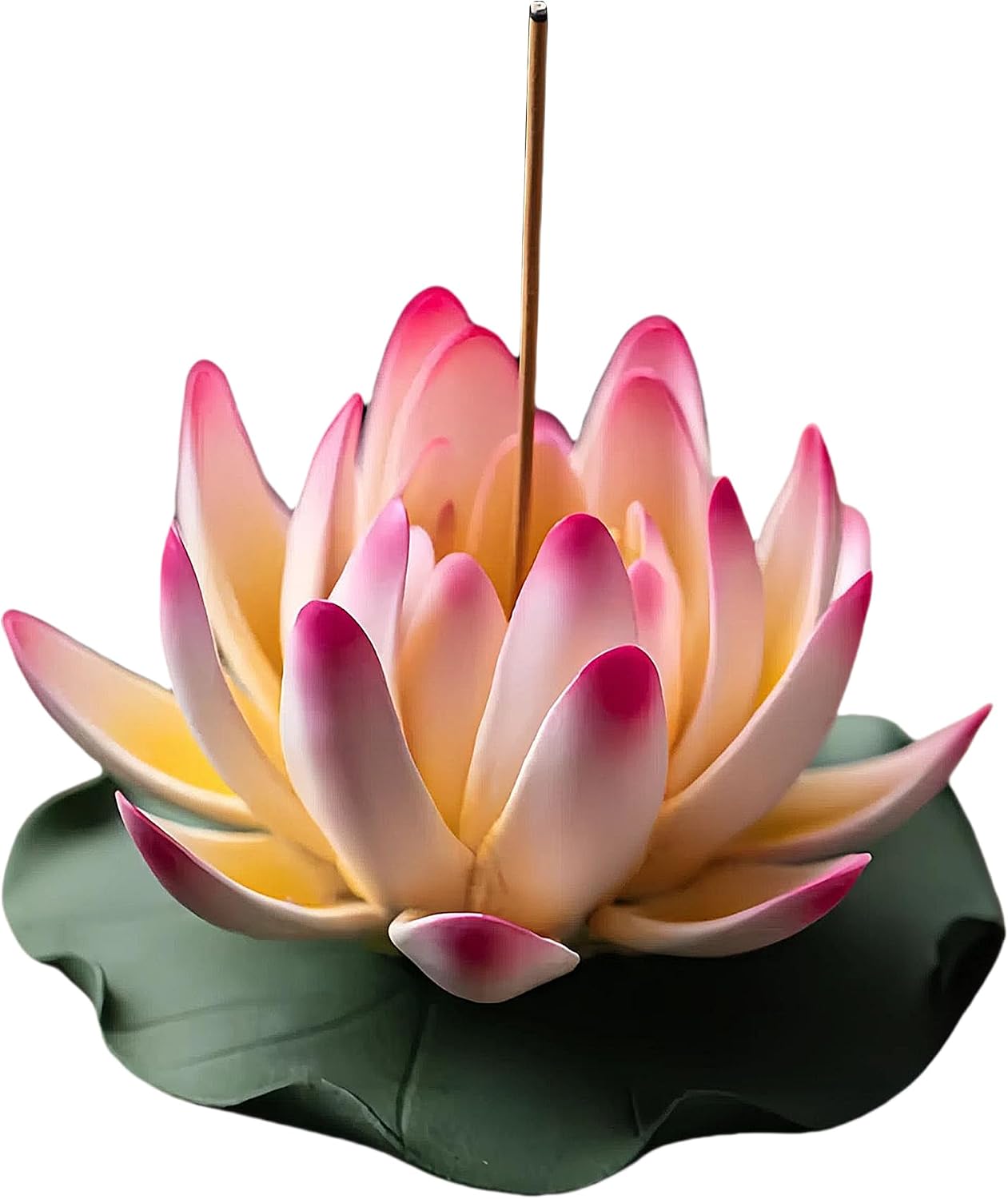 Pink Ceramic Lotus Incense Burner - 3 Inch Holder