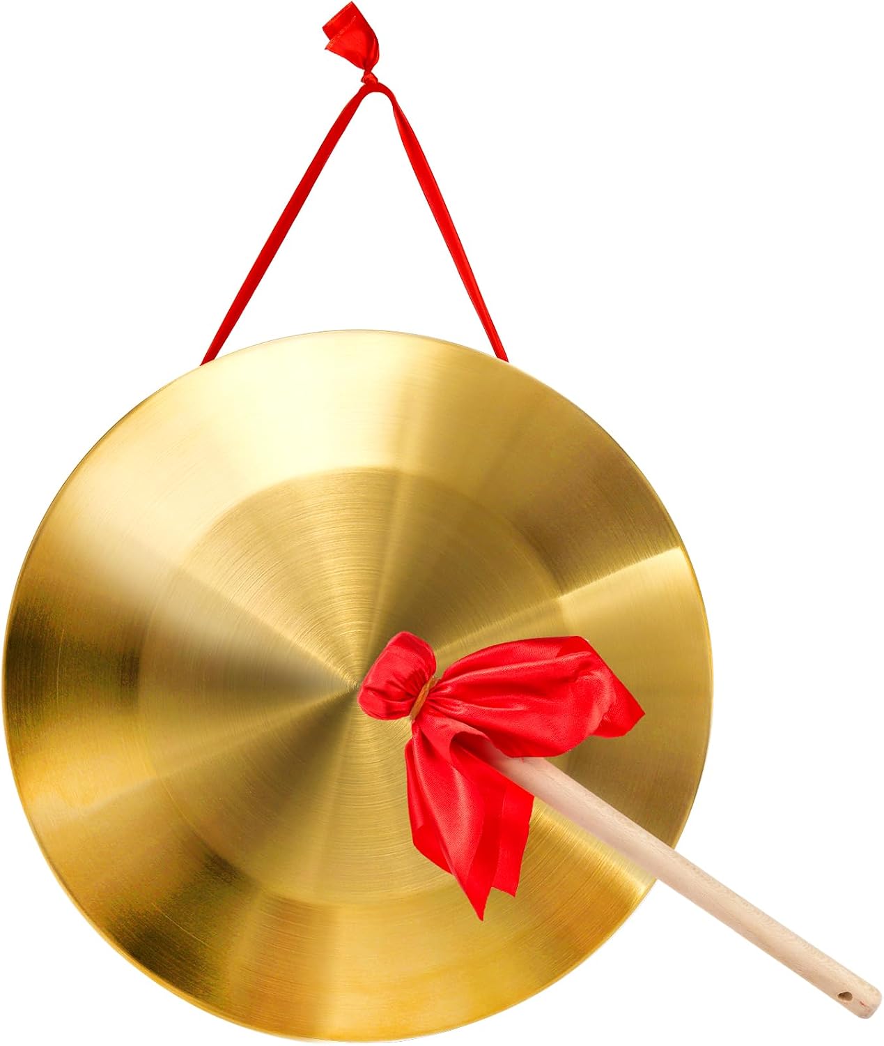 ZEAYEA 12.6" Copper Gong with Beater & Ribbon