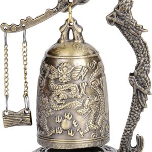 Brass Dragon Gong Desk Meditation Bell, Zen Decor