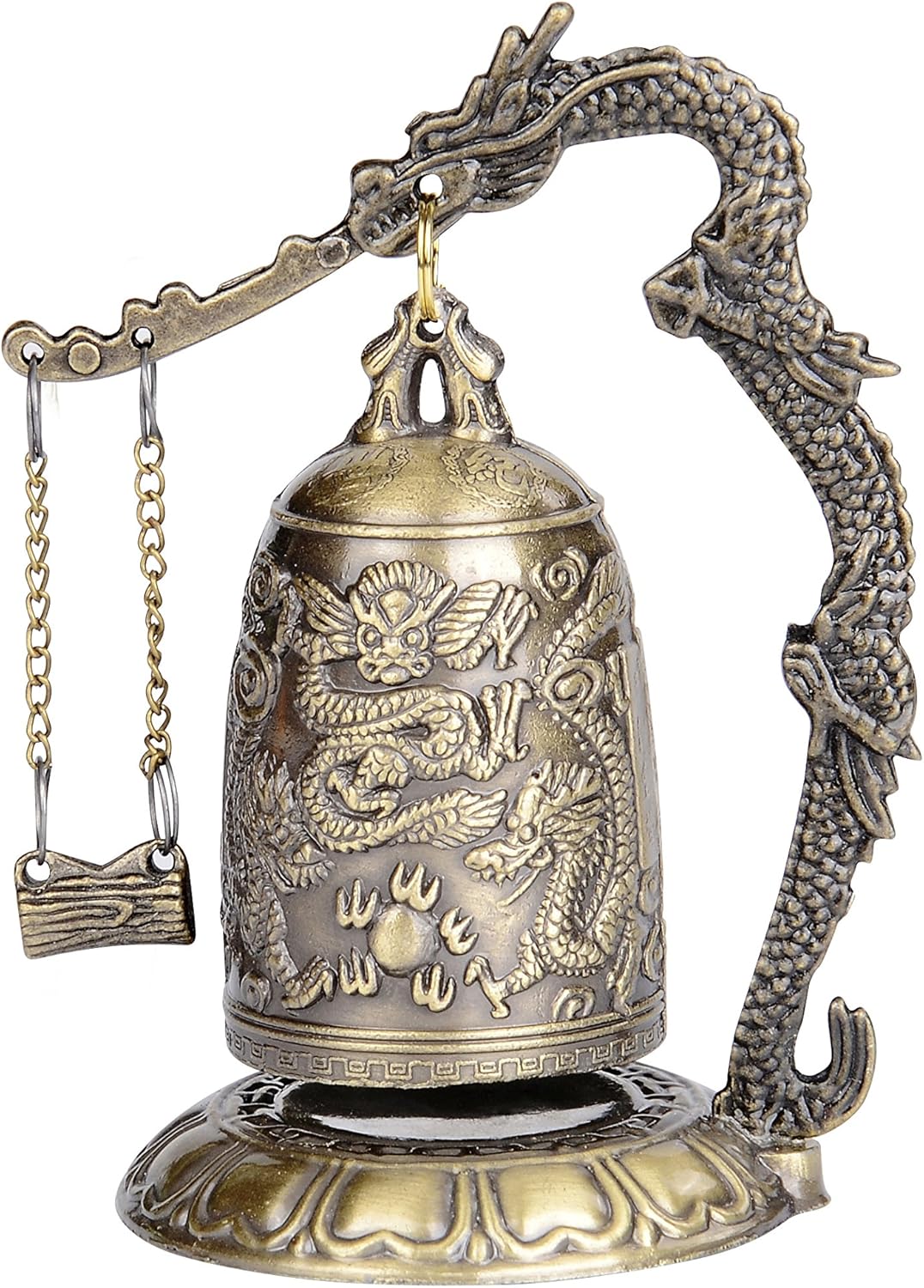 Brass Dragon Gong Desk Meditation Bell, Zen Decor