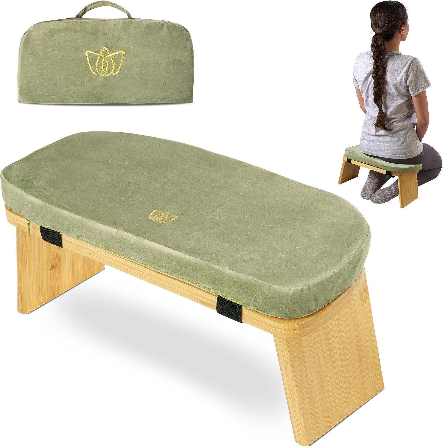 Florensi Meditation Bench - Bamboo Foldable Seat