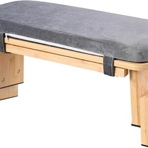 COZFUR Adjustable Meditation Bench – Bamboo Yoga Stool