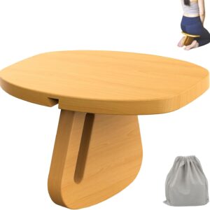 Pine Meditation Bench – Kneeling Seat for Yoga & Prayer