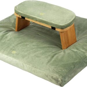 Florensi Meditation Mat & Bench Bundle - Premium Velvet & Bamboo