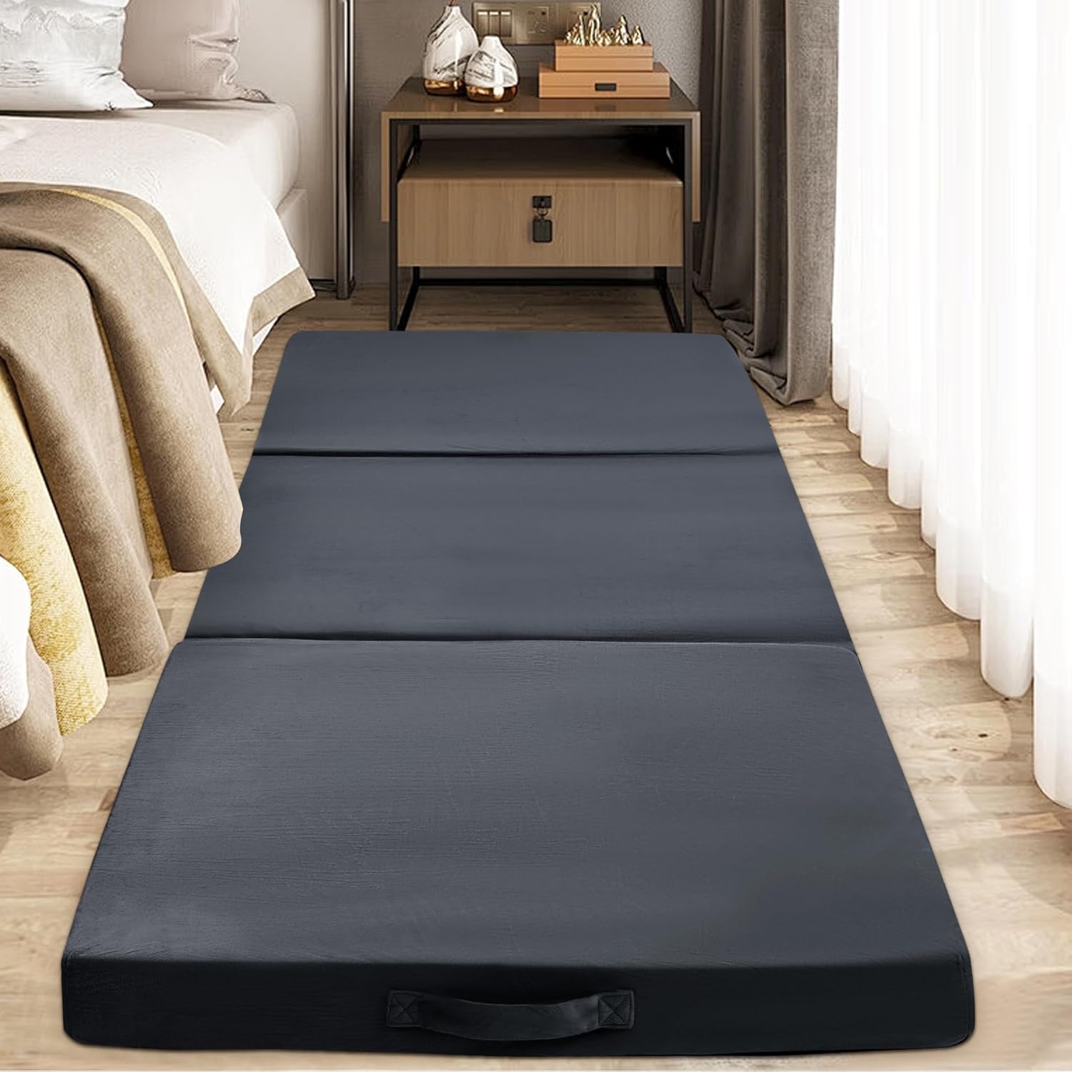 BALAPET Floor Pillow, Foldable Memory Foam Lounger (3-Pc Set)