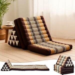 Leewadee Floor Mattress & Chair with Back Support - Brown