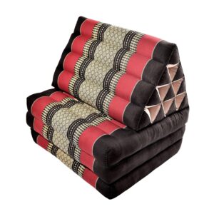 Zafuko 3-Fold Thai Floor Cushion - Black/Red