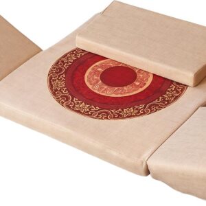 Meditation Cushion & Mat Set - Zen Floor Pillow & Yoga Bolster