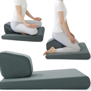 HOMBYS Adjustable Meditation Cushion Set with Hip & Knee Support