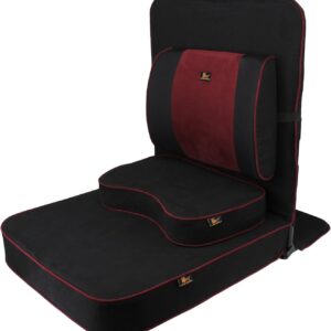 Extra Large Meditation Chair with Back Support - Black