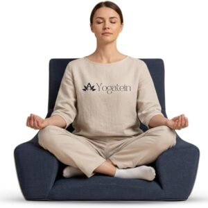 SerenityPro Meditation Cushion w/ Back Support – Grey
