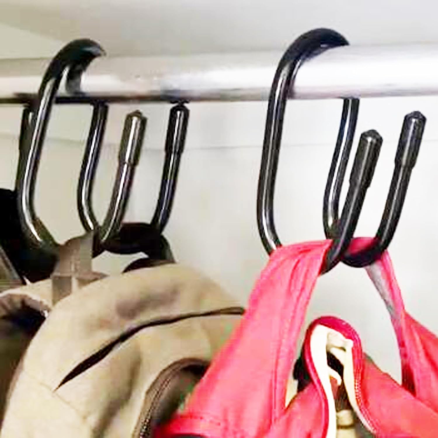 AUXPhome 2-Pack Bag Organizer Hooks for Closet, 20 lbs