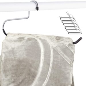 Stainless Steel Blanket Hangers - 12 Pack, Heavy Duty