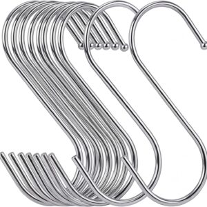 Outus 20-Pack Heavy-Duty S Hooks, 3.6 Inch Steel Hangers