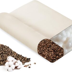 Ergonomic Buckwheat Pillow 11"x16", Adjustable Loft