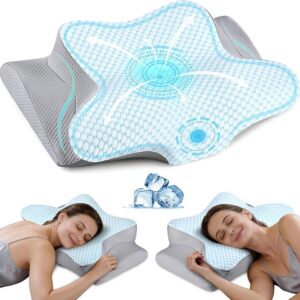 Ergonomic Cervical Pillow for Neck Pain Relief - Blue