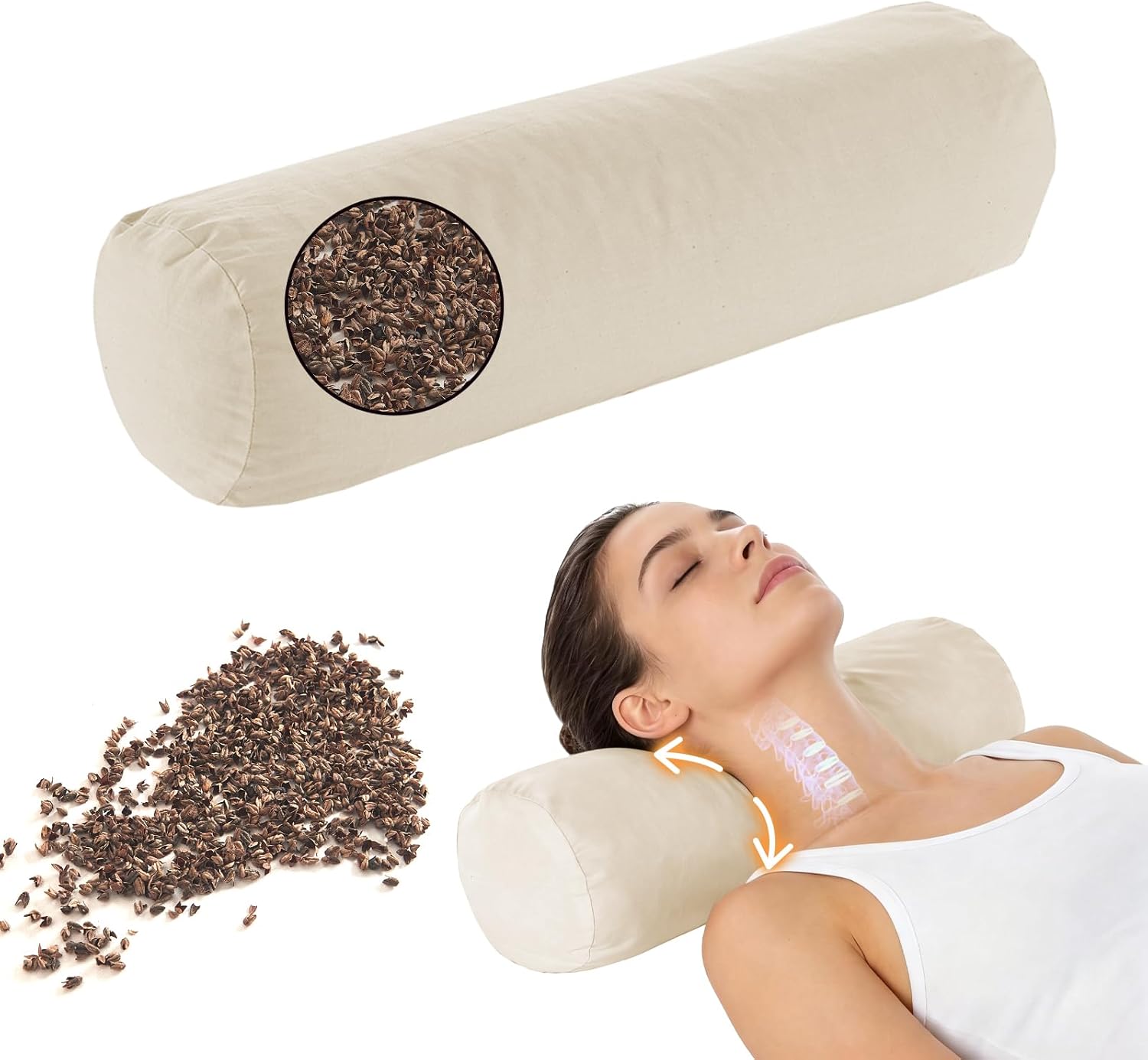 Buckwheat Neck Pillow - Adjustable & Supportive