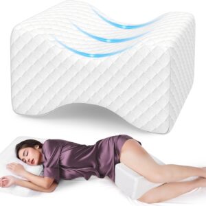 SweetSlubr Memory Foam Knee Pillow for Side Sleepers