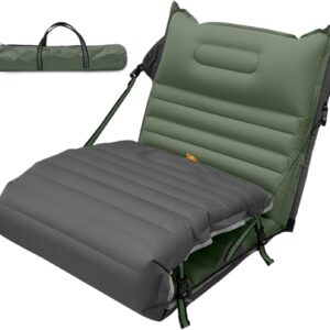 HLWQCYPD Inflatable Camp Chair & Sleeping Pad, Army Green