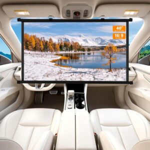 40" Portable Projector Screen, Roll-Up Movie Screen