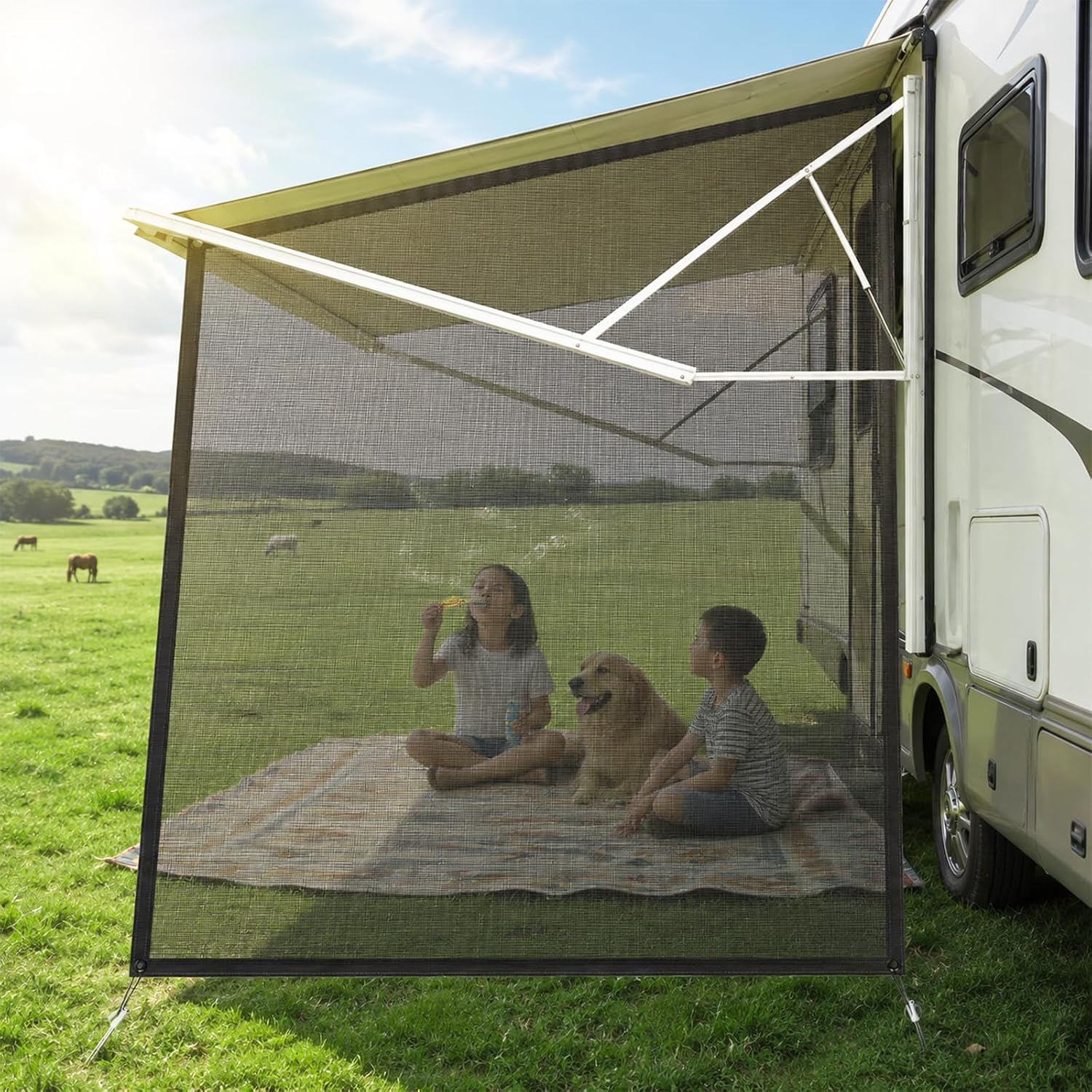 Maxztill RV Awning Side Sun Shade 9'x7' Privacy Screen