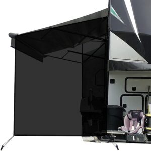 Leaveshade RV Awning Side Sunshade Screen - 9'X7' (Black)