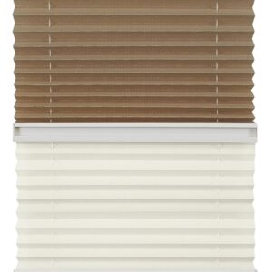 RecPro RV Day/Night Pleated Shades 14"x24" Cotton/Sand