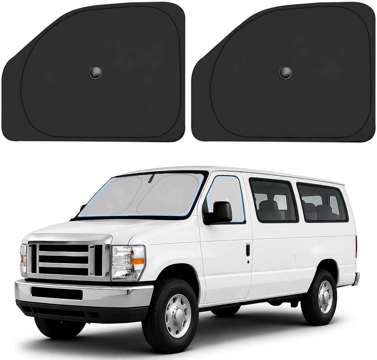 Ford E-Series Side Window Shades (1992-2026) – 2 Pack