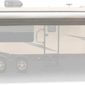 RecPro 19-Ft RV Awning: Black Frame & Gray Fabric