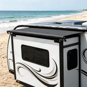 RV Slide Out Awning Kit – Black 10' Topper for Travel Trailers