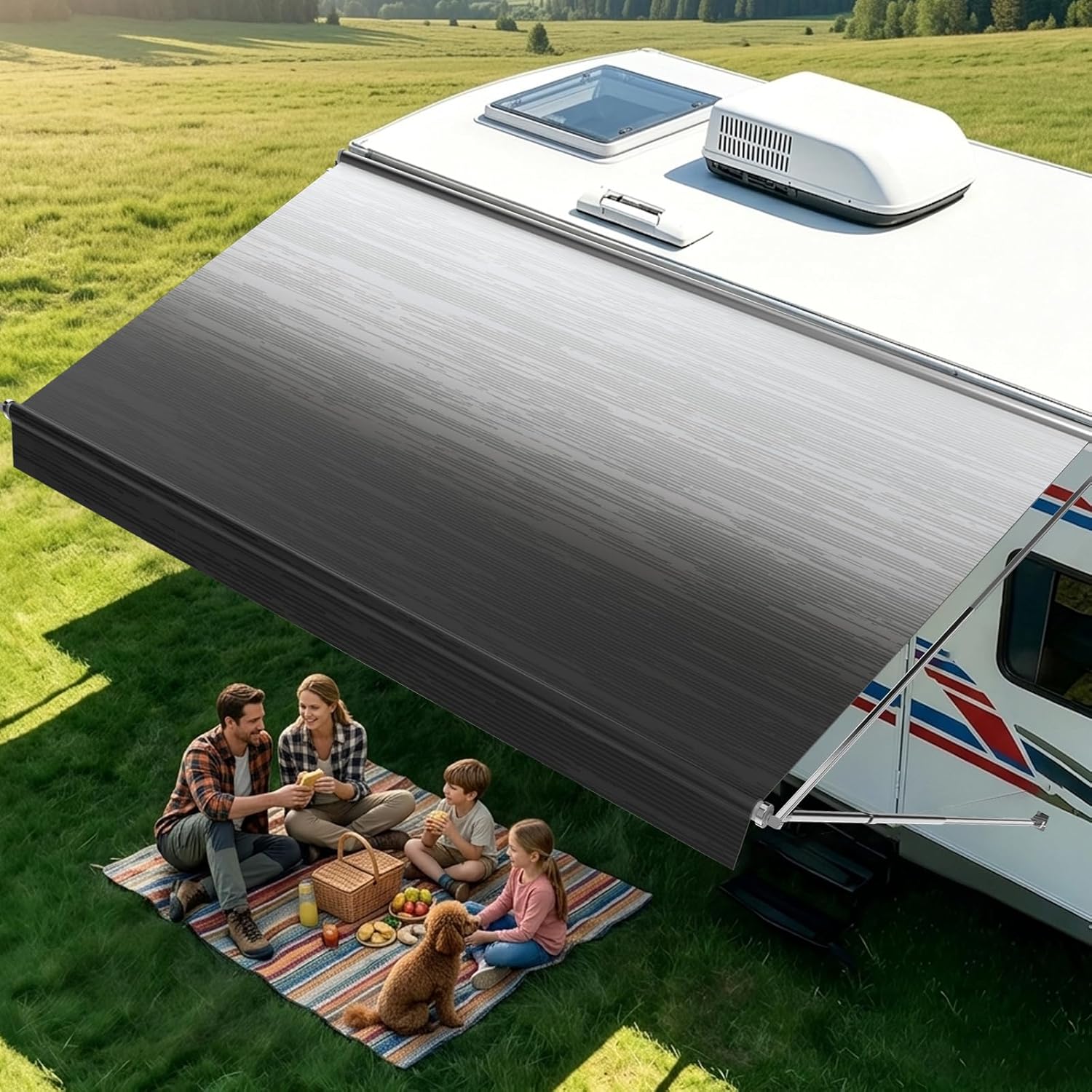 15FT RV Awning Fabric Replacement - Heavy-Duty Vinyl